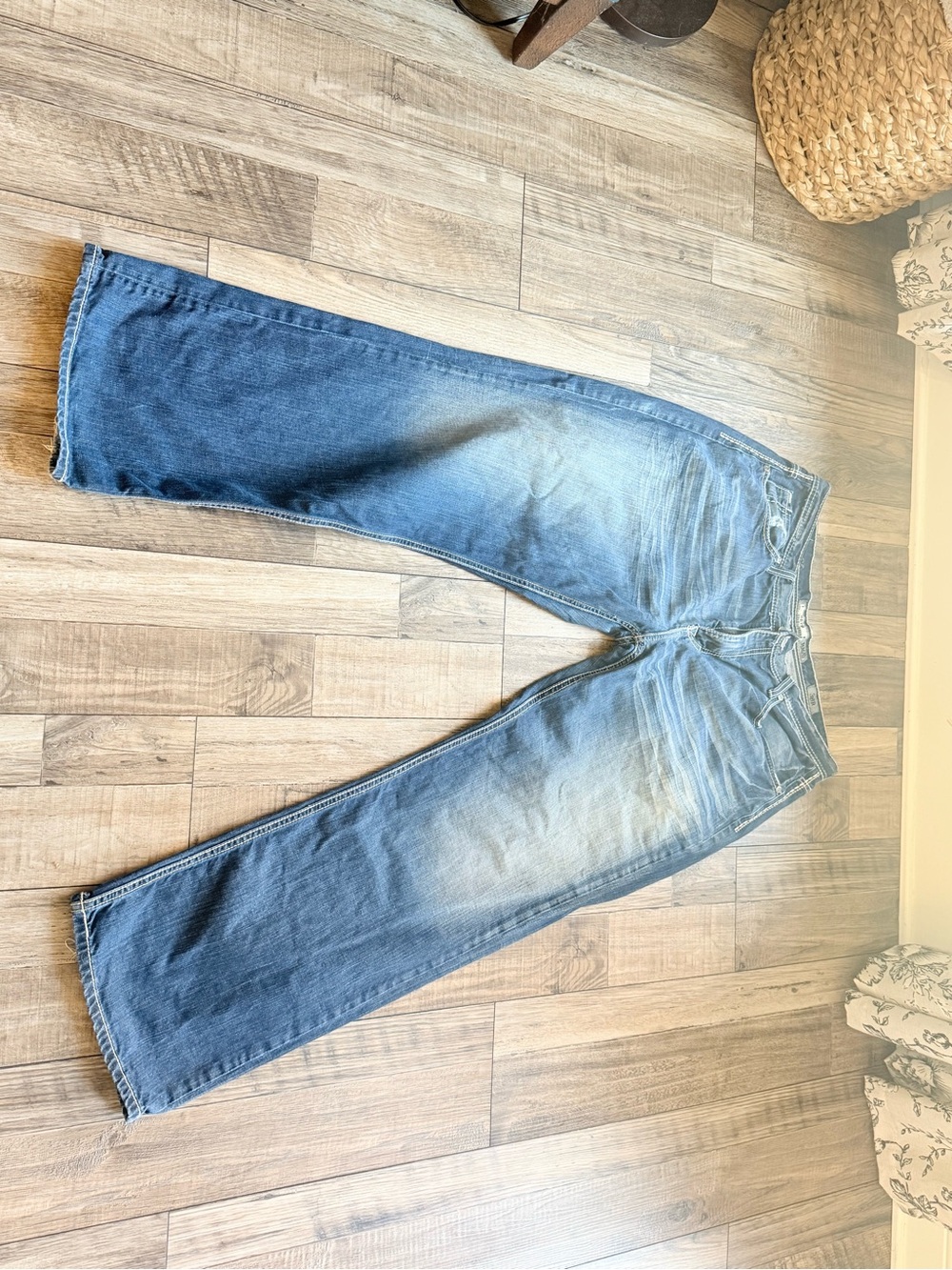 BKE Men's Light Blue Bootcut Jeans